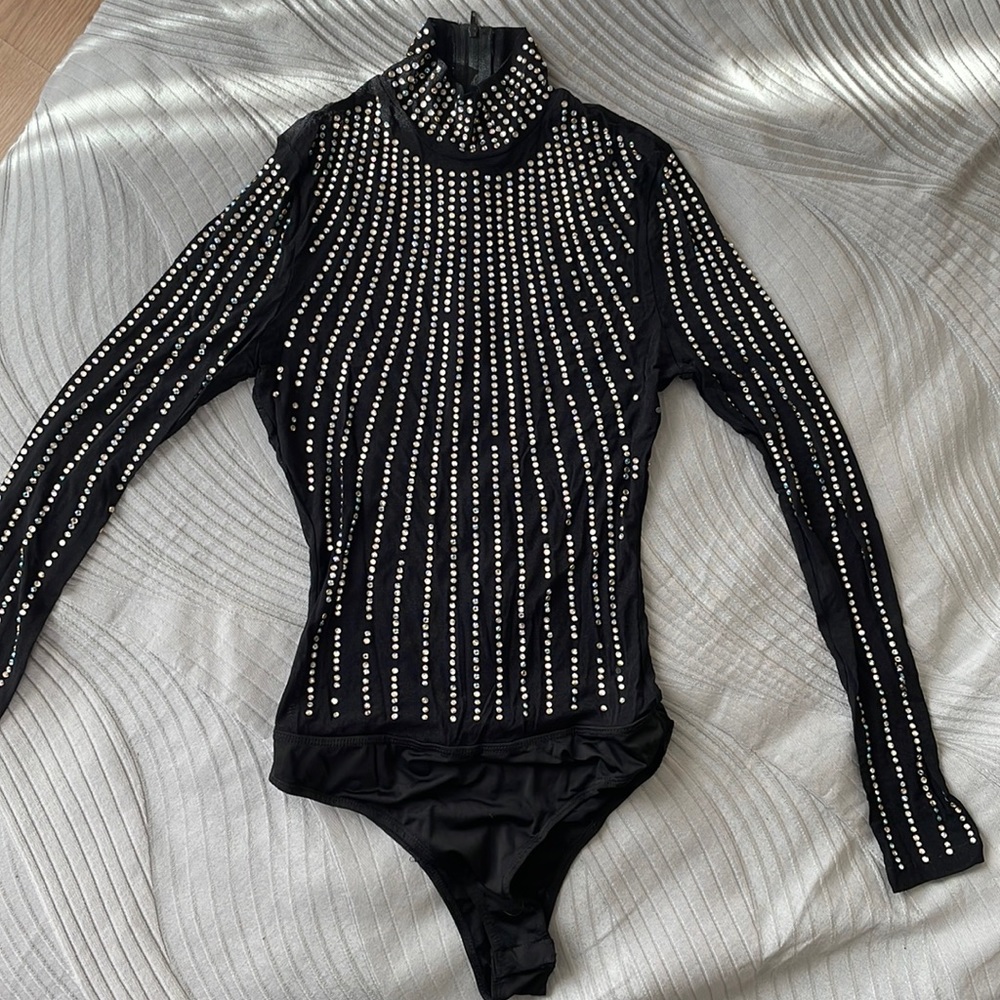 Akira Mesh Sequin Bodysuit